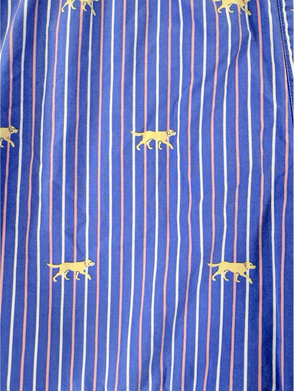 LL Bean Pajama Shorts Medium Womens Blue Dogs 100% Cotton Poplin Sleep PJ